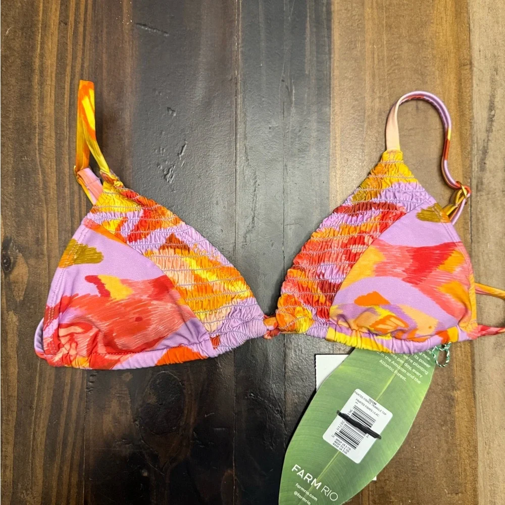 FARM Rio Painted Fishes Triangle Bikini Top